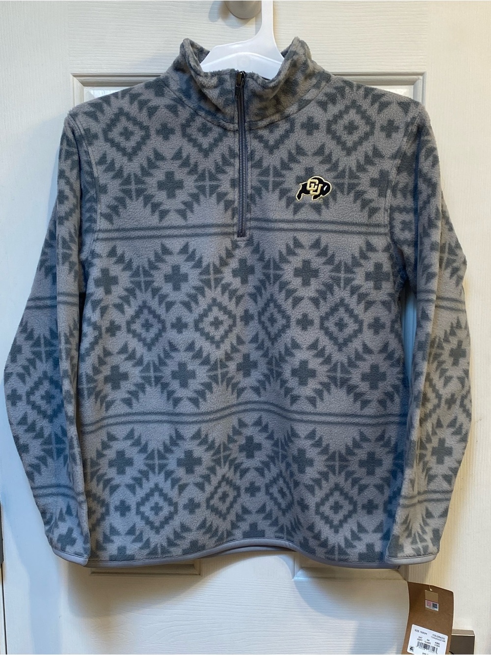Colorado Buffaloes Quarter-Zip Fleece Pullover Sweat Shirt Boys' Size Medium NWT